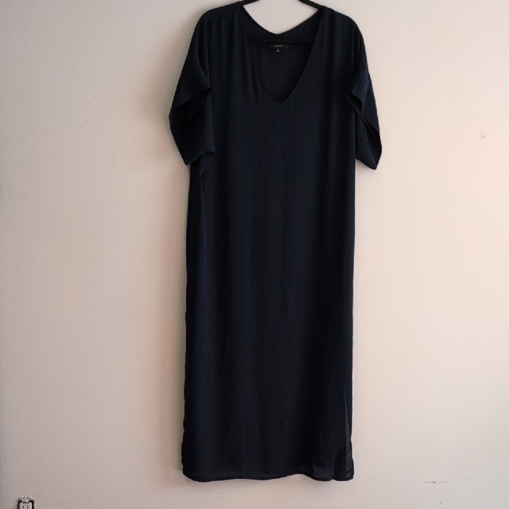 Babaton Jessie Navy sheer Midi Dress